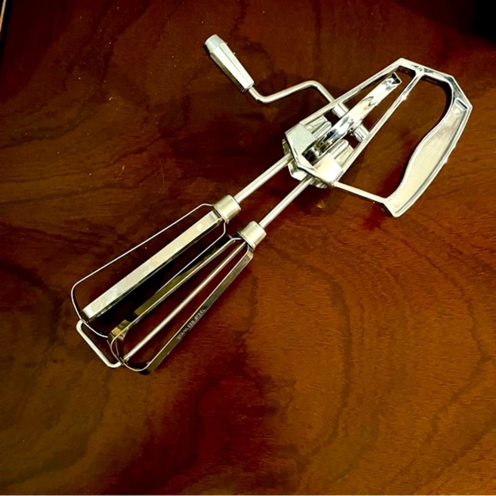 Hand Crank Rotary Egg Beater~Stainless Steel